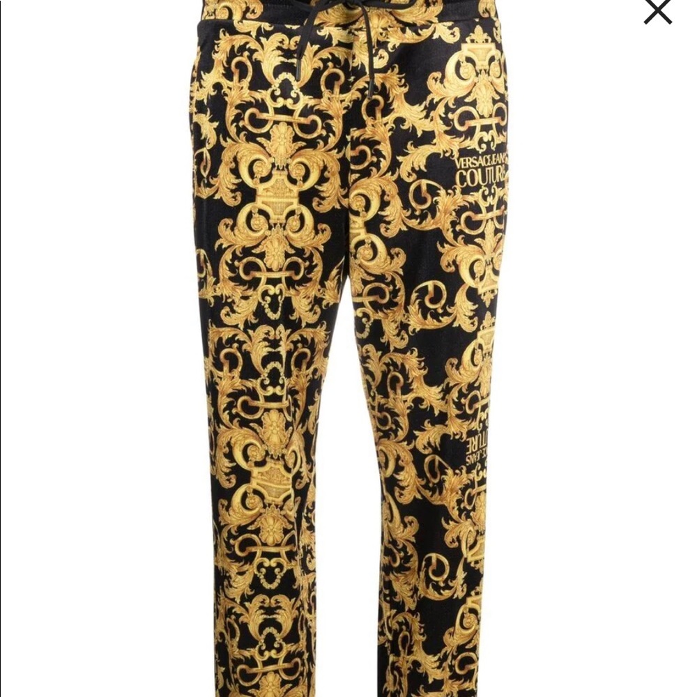 NWT Versace Barocco Velour Pants - Picture 3 of 3